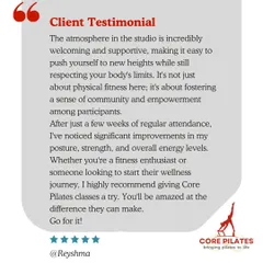 Thank you, Reyshma, for your wonderful feedback. We work hard to foster a welcoming community where everyone feels empowered to push to new heights while respecting their body's limits.