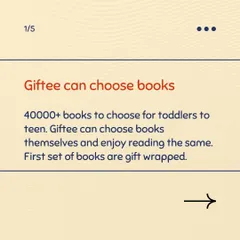 A library membership is the best Diwali gift for a child. It's a sustainable, value for money present that the whole family can enjoy. We even gift wrap the first set of books to make it extra special.