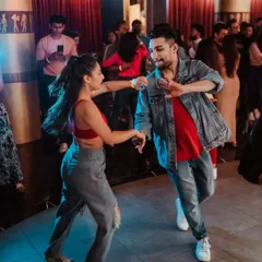 Another shot from a fun night of social dancing. The energy on the dance floor is contagious, and we love being right in the middle of it.