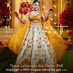 Yes, you saw that right. You can absolutely get a showstopper lehenga for under ₹4,000. My collection is proof that looking like a million bucks doesn't have to cost it.