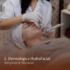 The Dermalogica HydraFacial is a key service for rehydrating and revitalizing tired, dull skin. The process is gentle yet highly effective, delivering essential nutrients and moisture deep into the skin.