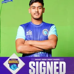 Rachit Yadav, one of our top right raiders, has been signed by Bengal Warriorz for PKL Season 12. This is the result of relentless practice.
