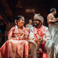 A quiet, stolen glance between the bride and groom during their wedding ceremony. These are the subtle, candid moments we love to capture.