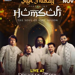The announcement for our Sufi Friday gig at Drunken Teddy. We love playing at venues that have a great vibe.