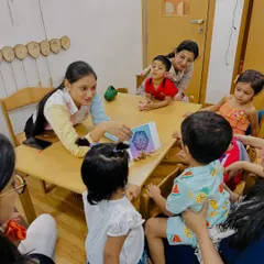 Storytime is a cornerstone of our program. It's more than just reading; it's an interactive experience where our trainers use expressive narration to captivate young minds, building vocabulary, comprehension, and a lifelong love for books.