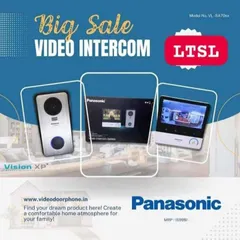 I work with major brands like Panasonic to provide reliable video intercom systems. This image shows a complete Panasonic video door phone kit, including the outdoor bell unit and the indoor monitor, which I can install for you.