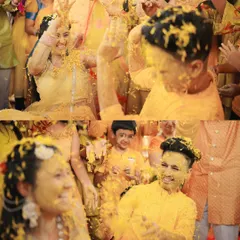 Pure, uninhibited joy! This is what a Haldi ceremony is all about. I focus on capturing these candid moments of laughter and celebration with family and friends, creating memories that feel as lively as the day itself.