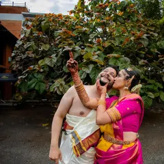 We love capturing the playful, fun side of our couples. This candid moment, full of laughter and affection, perfectly shows their joyful connection.