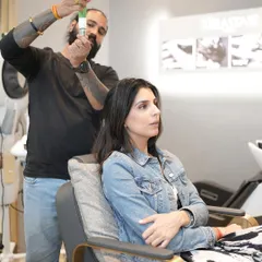 Here, our stylist applies a targeted Kérastase treatment. Each ritual is custom-picked for the client's specific scalp and hair needs to ensure the best possible results.