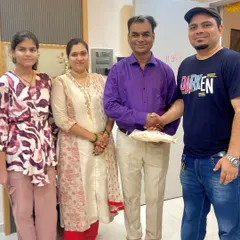 Handing over the keys to Mr. and Mrs. Navle. We are grateful to have been part of their journey in creating a beautiful and harmonious living space.