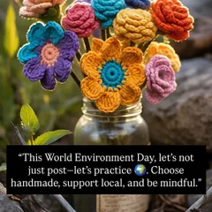 This World Environment Day, let's not just post, let's practice. Choose handmade, support local, and be mindful of our consumption.