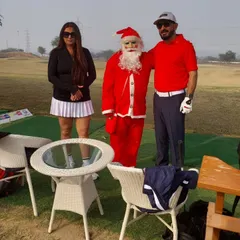Even Santa likes to work on his swing. It was a joy to have a special visitor bring some festive cheer to the range during Christmas.