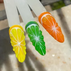 When life gives you lemons, make citrus nail art. I sculpted these juicy looking lemon, lime, and orange slices to have a realistic 3D texture. This fun, vibrant set of press-ons is perfect for summer or anytime you need a fresh look.