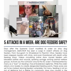 In just one week, five dog feeders were attacked in Delhi-NCR, even though the law is on their side. I believe knowledge is power, so I provide clear, factual information on your legal rights, like Article 51A(g) and Rule 20, to empower you to feed strays safely and stand up against illegal harassment.