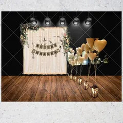 A digital design mockup we created for a client's approval. This helps visualize the final look, showing a "Future Mr & Mrs" backdrop with fairy lights, floral details, and heart-shaped balloons.