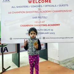 Our youngest champion. It is never too early to instill discipline and focus. We welcome children and provide them with a safe and encouraging environment to learn the sport of shooting.