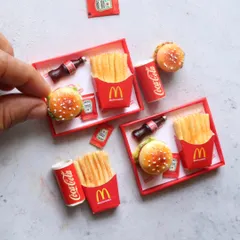 For the fast-food lovers, I create these fun miniature McDonald's meal combos. They make for perfect fridge magnets and bring a smile to everyone's face.