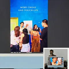 More chaos and touch-ups. A little peek at my screen showing the behind-the-scenes action from the Bridal Asia shoot. The reality of a photoshoot is constant adjustments to get that perfect shot.