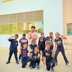 Getting ready to create something new with my fantastic kids' batch. This is the moment before the music starts, full of excitement for the dance routine we are about to learn.