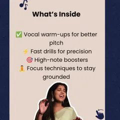 What's inside our free vocal guide? Vocal warm-ups for better pitch, fast drills for precision, high-note boosters, and focus techniques to stay grounded.