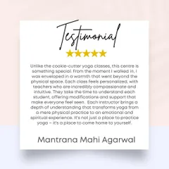 "It's not just a place to practice yoga, it's a place to come home to yourself." We are so grateful for these words from our student, Mantrana. Our goal has always been to create a warm, personalized, and intuitive space for spiritual and emotional growth.