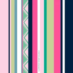A colourful striped pattern that coordinates with the 'Tropical Tapestry' collection. I design these simpler prints to complement the more intricate hero patterns, allowing for easy mixing and matching.