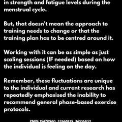 Truth 2: While women can experience strength fluctuations during the menstrual cycle, it doesn't require a completely different training plan. We manage this reactively by adjusting intensity based on how you feel.