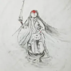 Experimenting with graphite to create an atmospheric piece. This sketch of a Baul singer uses soft shading and strong highlights to convey movement and emotion.