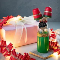 Happy Diwali! My rocket-shaped candle sticks, paired with a gift and festive 'laddi' lights, create the perfect celebratory atmosphere.