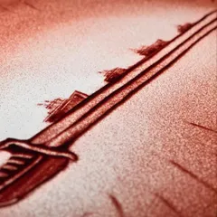 A close-up of a sword drawn in sand, a key element from my performance for the Indian Navy. This image symbolizes the strength and warrior spirit of our naval forces, a theme I often explore in my national tributes.