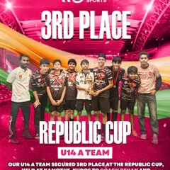A hard-fought 3rd place finish for our U14 A Team at the Republic Cup. We commend the team and Coach Rehan for their fighting spirit and strong performance.