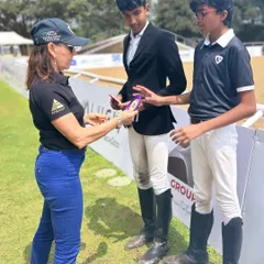 Celebrating another successful day at the October EPL Show. Our riders secured three placings in the 80 cm class, showcasing the incredible progress of our show team.