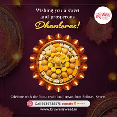 Wishing you a sweet and prosperous Dhanteras. Celebrate with the finest traditional treats from my kitchen, beautifully arranged for the occasion.
