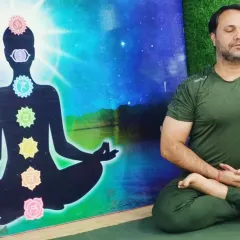 Yoga is as much about the mind as it is about the body. I am pictured here in a state of meditation, focusing inward to connect with my breath and quiet the mind. Every class incorporates elements of meditation to help you leave feeling calm and centered.