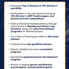 An overview of what our elite program offers, from top-4 finishes in leagues to a clear professional pathway.