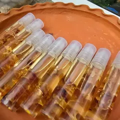 My Lip Serum Oil is infused with real flower petals. The oil is lightweight but deeply moisturizing for dry or chapped lips.