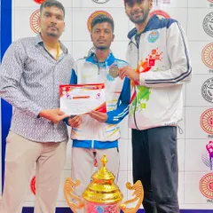 Another one of our fighters with his medal and certificate from the State Kickboxing Championship. We train athletes across all age groups, from cadets to seniors.
