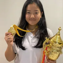 We celebrate Khiwama's Gold medal win at the ICSE regional states in Rajasthan. Training at our academy, she scored an impressive 390/400 in the 10M Air Rifle women U19 event.