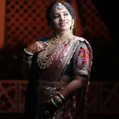 A close-up of another happy bride, her joy is evident. She is wearing a full bridal jewellery set from my collection.