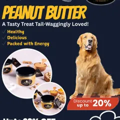 A tasty treat tail-waggingly loved! My Royal Pooch Peanut Butter is 100% pet-safe, delicious, and full of energy. It's the perfect reward for training or just a spoonful of daily love.