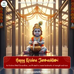Wishing everyone a Happy Krishna Janmashtami. As Krishna lifted Govardhan, we lift steel to create landmarks of strength and trust.