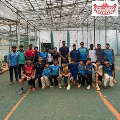 A group photo of our young cricketers with IPL star Aman Khan. It was an honor to have him visit our indoor practice session and share his invaluable experience with the next generation.