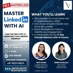 For professionals in 2025, LinkedIn is a non-negotiable tool for growth. This free masterclass shows you how to use AI to simplify your LinkedIn strategy, boost your profile's visibility, and attract opportunities. I will give you a sneak peek into my full 5-day course.