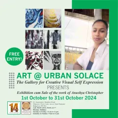 Announcing an exhibition and sale of work by local artist Anushya Christopher. We are committed to supporting and promoting local talent.