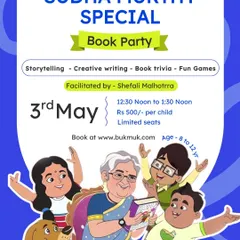 Another one of my popular Sudha Murthy book parties, held in Noida. These sessions are a great way for young readers to connect with the stories and characters they love through interactive and creative activities.