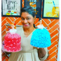 I love teaching students how to create beautiful doll cakes. This is a popular and profitable skill for any home baker, and we cover everything from carving the cake to piping the perfect dress.