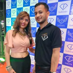 With another guest at the Fashion TV Salon event. I am proud to be part of such exciting industry gatherings.