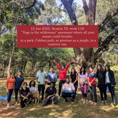Another Sunday, another wonderful gathering. This was our 79th session, a movement where all your senses can breathe in a park as precious as a jungle in a concrete one.