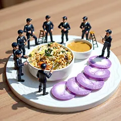 A creative and playful presentation of a noodle dish, showcasing our belief that food should be both delicious and fun.