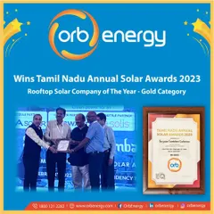 We were honored to receive the “Rooftop EPC Company of the Year - Gold Category” award at EQ International’s SuryaCon Conference 2023 in Tamil Nadu, recognizing our work on nearly 50 C&I projects in the state.